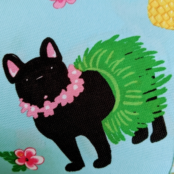 Outdoor Blanket Frenchie Pug Corgi Doxie Water Repellent 50" x 60" Aqua NWT - Picture 12 of 16